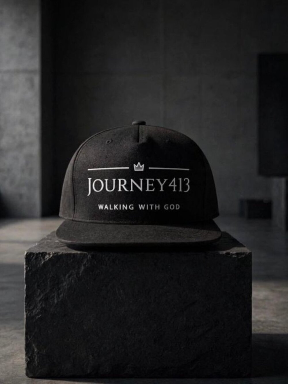 NEW - JOURNEY 413 T SNAPBACK WALKING WITH GOD HAT - BLACK - Picture 4 of 4